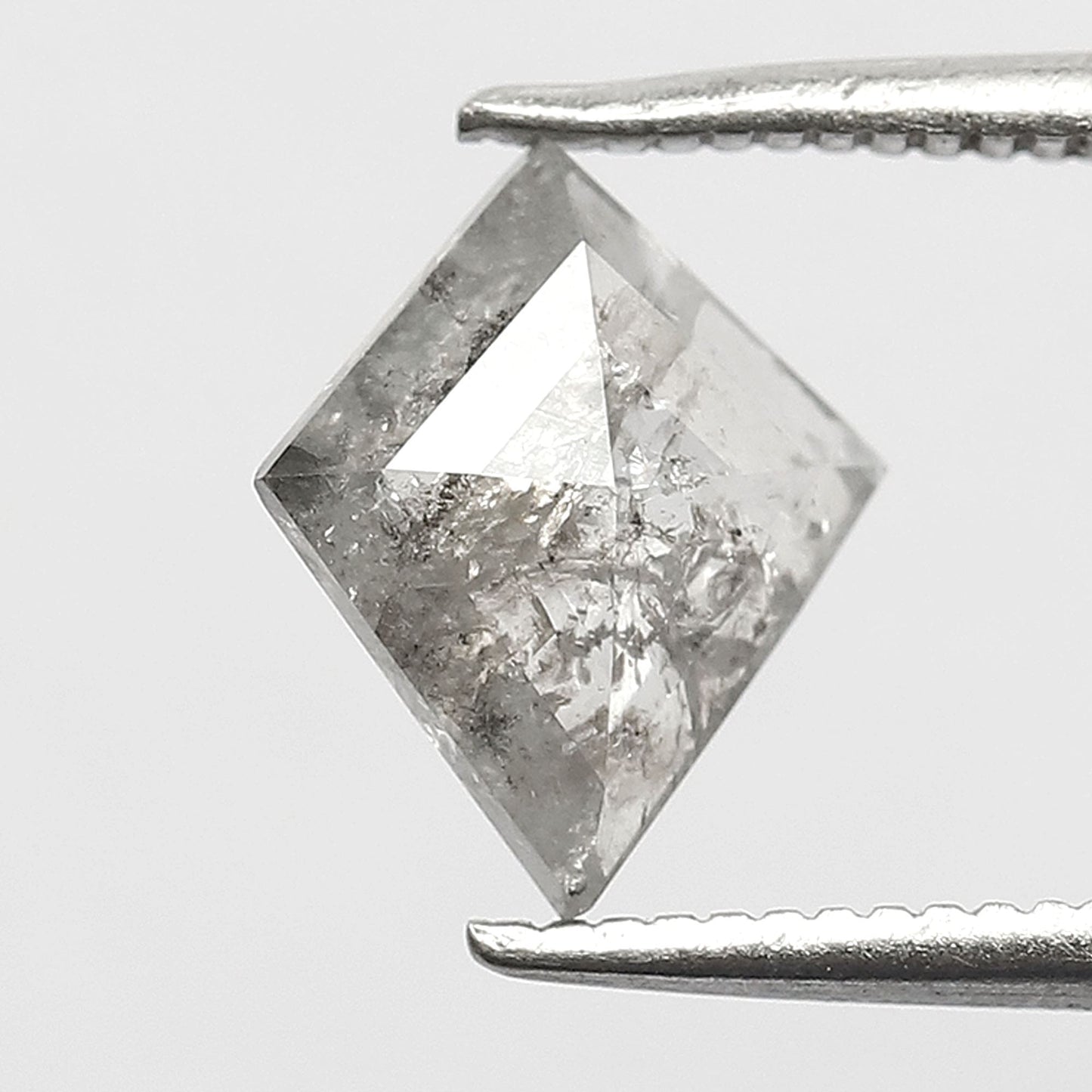 1.12 CT Kite Shape Translucent Loose Diamond, 9.30 x 8.00 mm Gray Black Salt and Pepper Diamond