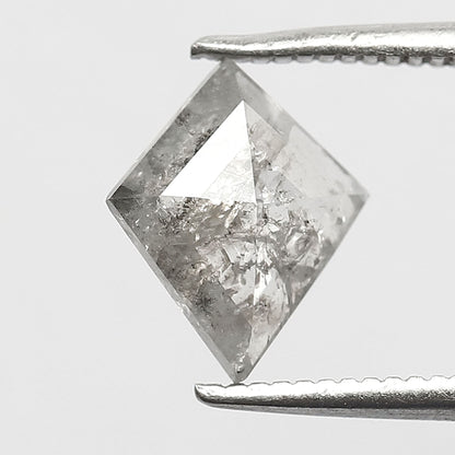 1.12 CT Kite Shape Translucent Loose Diamond, 9.30 x 8.00 mm Gray Black Salt and Pepper Diamond