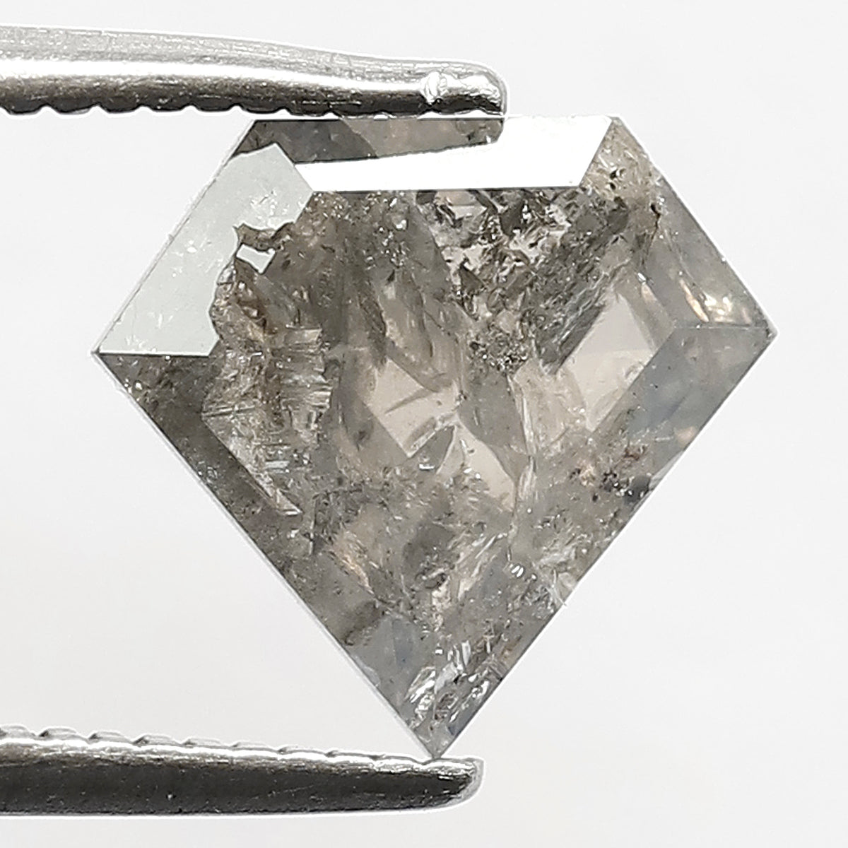 1.68 CT Diamond cut Natural Loose Gray Black Salt and Pepper Diamond For Pendant and Wedding Ring