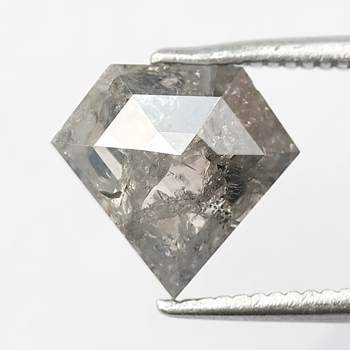 1.68 CT Diamond cut Natural Loose Gray Black Salt and Pepper Diamond For Pendant and Wedding Ring