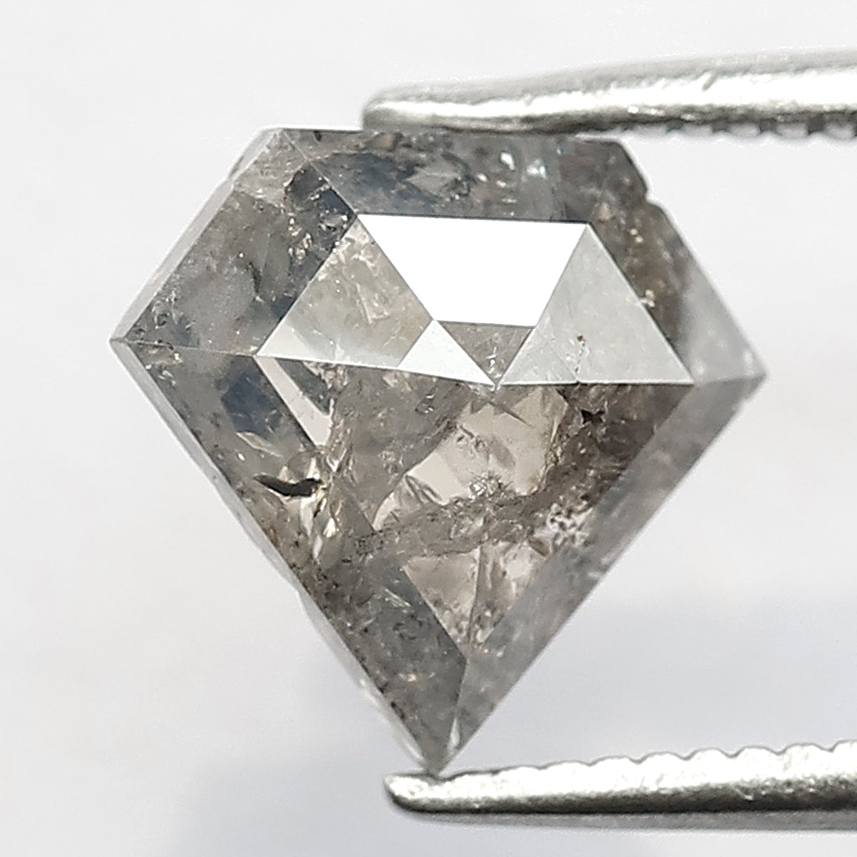 1.68 CT Diamond cut Natural Loose Gray Black Salt and Pepper Diamond For Pendant and Wedding Ring
