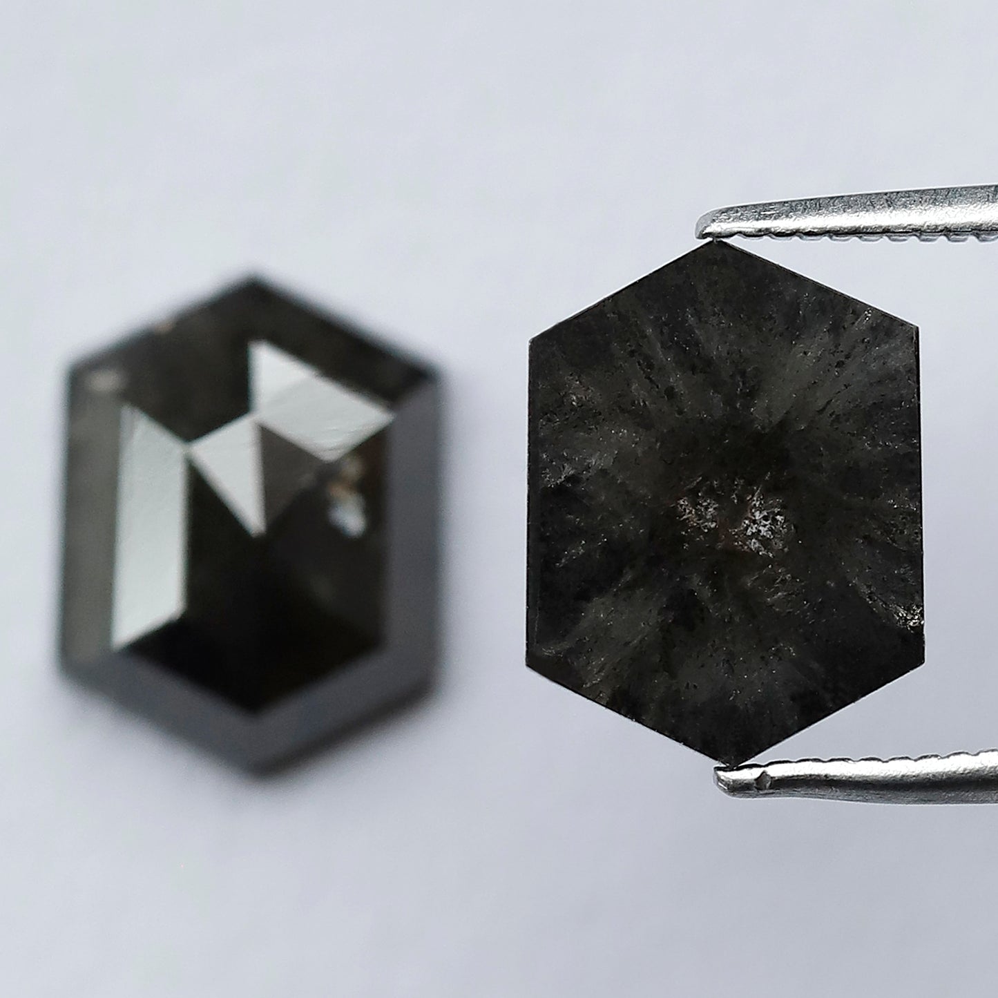 5.92 CT 11 MM Pair Of Elongated Hexagon Shape Diamond Rustic Loose Natural Diamond For Engagement Ring