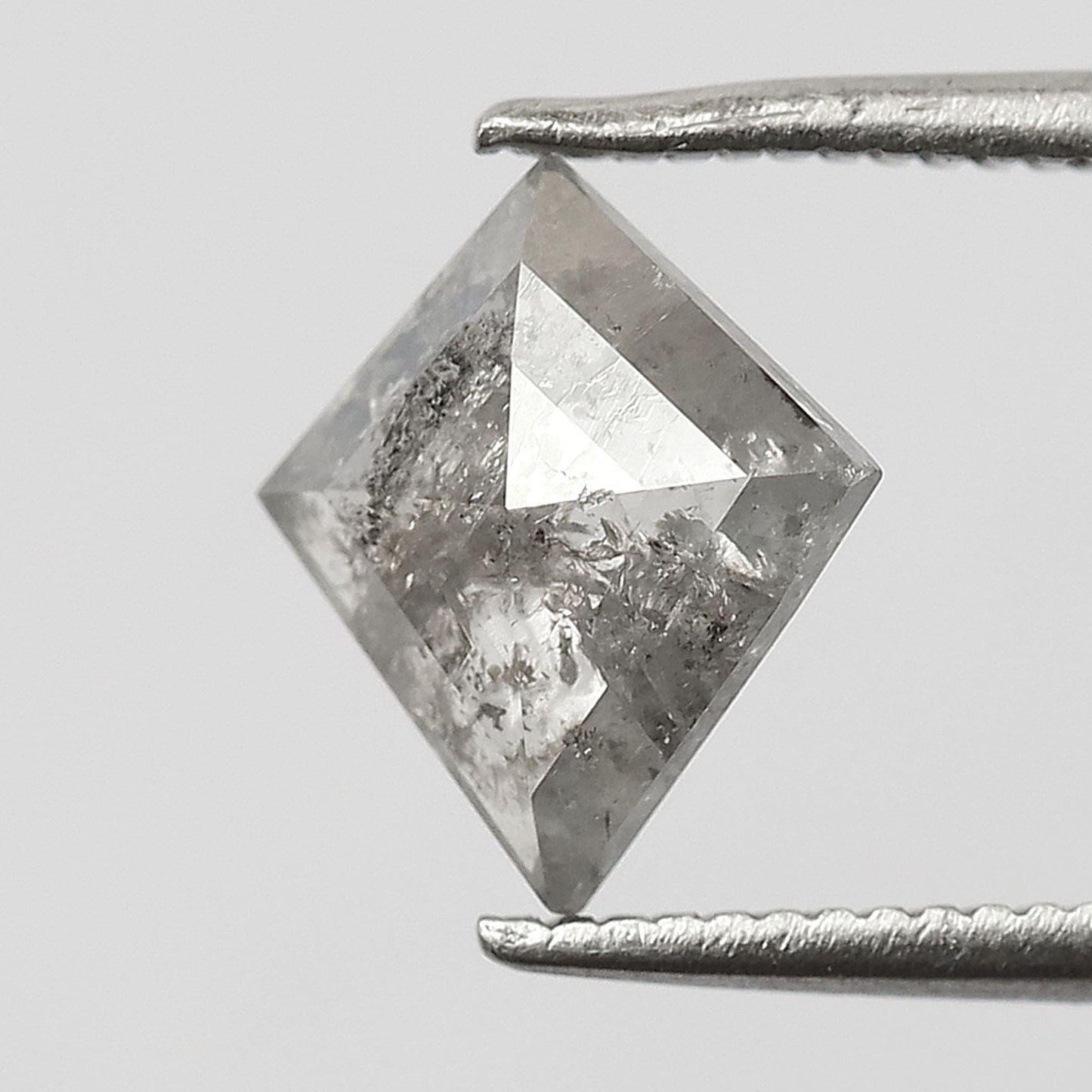 1.12 CT Kite Shape Translucent Loose Diamond, 9.30 x 8.00 mm Gray Black Salt and Pepper Diamond