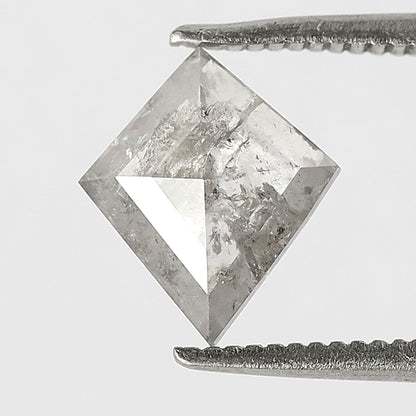 1.12 CT Kite Shape Translucent Loose Diamond, 9.30 x 8.00 mm Gray Black Salt and Pepper Diamond