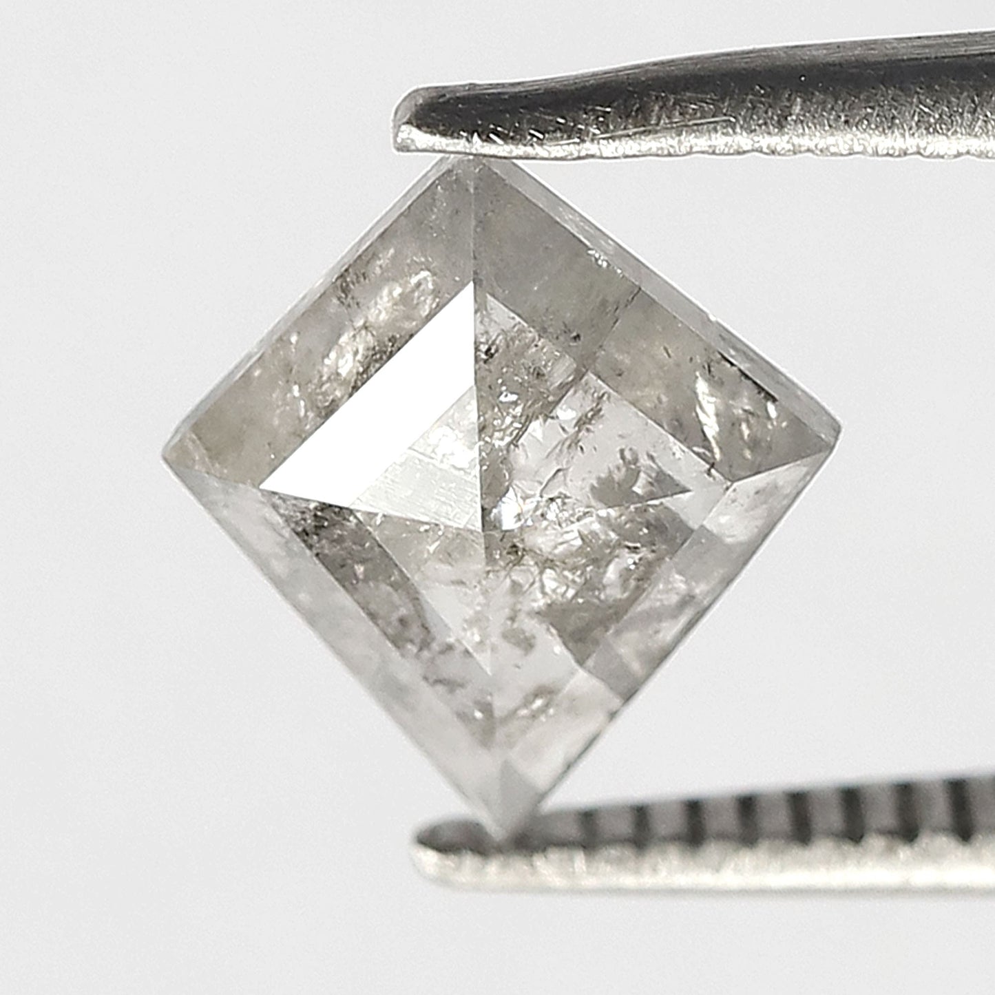 1.12 CT Kite Shape Translucent Loose Diamond, 9.30 x 8.00 mm Gray Black Salt and Pepper Diamond