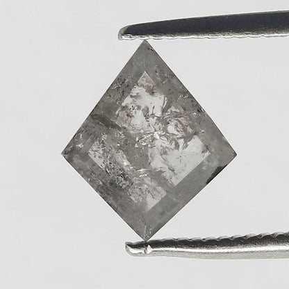 1.12 CT Kite Shape Translucent Loose Diamond, 9.30 x 8.00 mm Gray Black Salt and Pepper Diamond