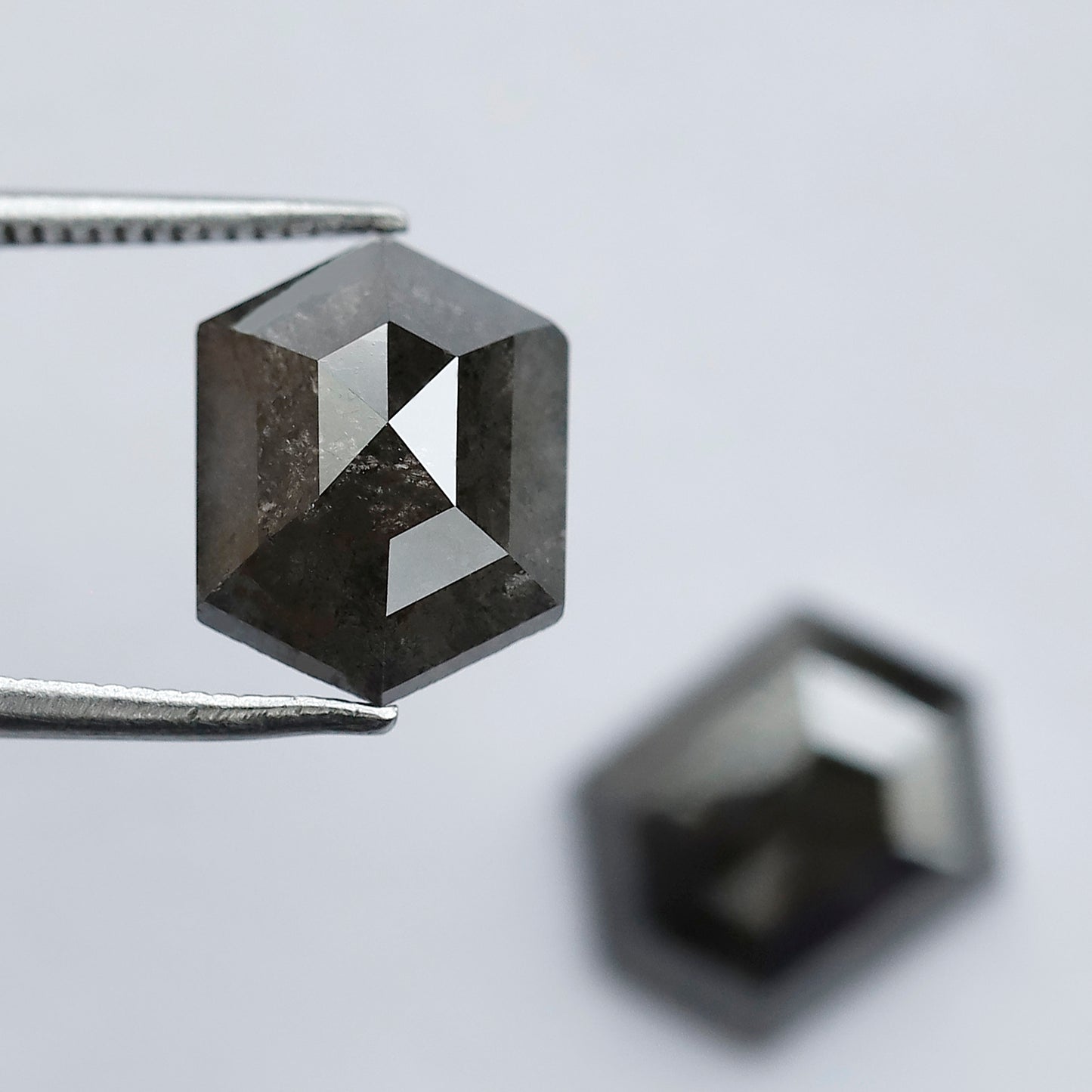 5.92 CT 11 MM Pair Of Elongated Hexagon Shape Diamond Rustic Loose Natural Diamond For Engagement Ring