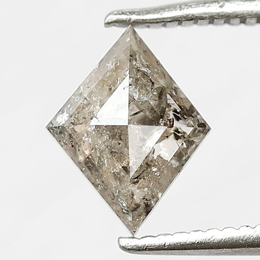 0.90 CT Loose Natural Ethically Sourced Diamond Grey Black Color Perfect Kite Shape Diamond 8.4 MM Salt And Pepper Diamond