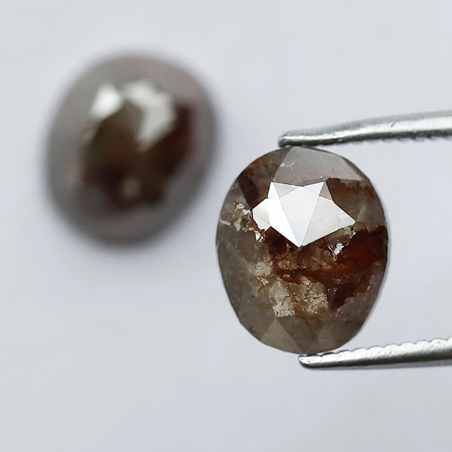 3.31 CT 8.50 MM Pair Of Oval Shape Diamond Pair of Rustic Diamond For Jewelry