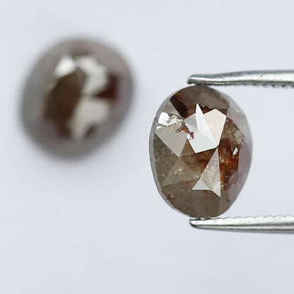 3.31 CT 8.50 MM Pair Of Oval Shape Diamond Pair of Rustic Diamond For Jewelry