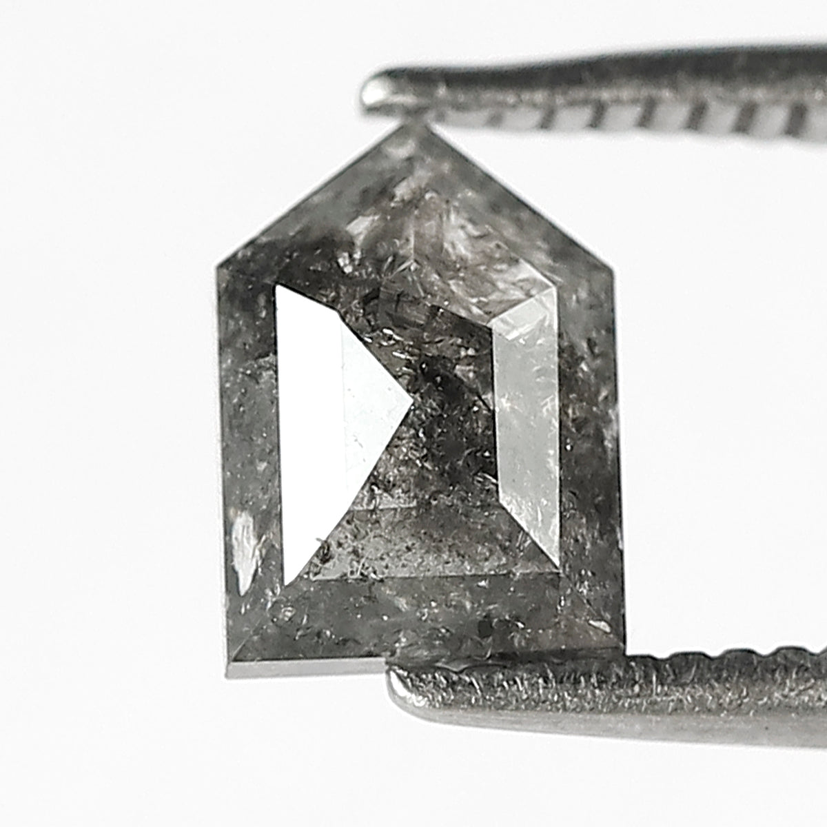 Natural 1.03 CT Bullet Cut Salt and Pepper Diamond – Gray Black Loose Diamond for Rings & Custom Jewelry