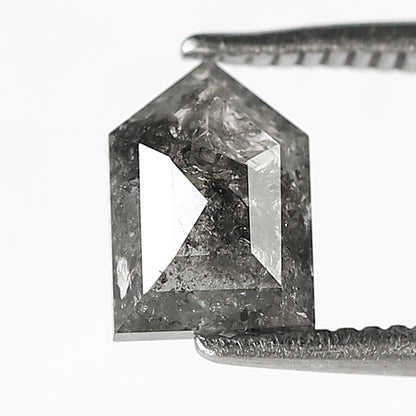 Natural 1.03 CT Bullet Cut Salt and Pepper Diamond – Gray Black Loose Diamond for Rings & Custom Jewelry