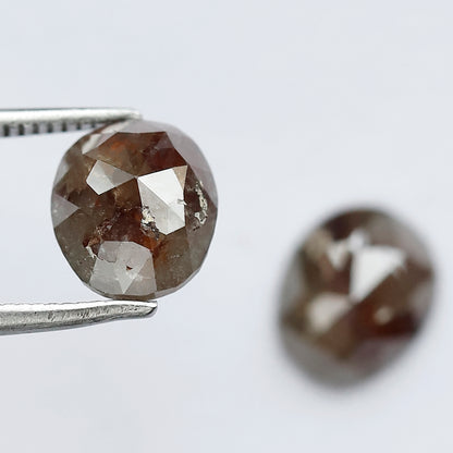 3.31 CT 8.50 MM Pair Of Oval Shape Diamond Pair of Rustic Diamond For Jewelry