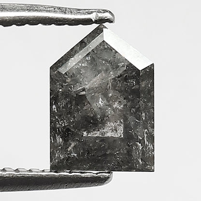 Natural 1.03 CT Bullet Cut Salt and Pepper Diamond – Gray Black Loose Diamond for Rings & Custom Jewelry