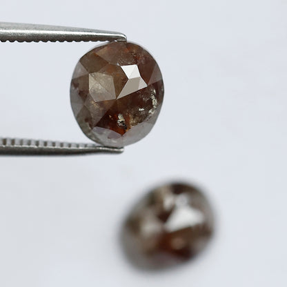 3.31 CT 8.50 MM Pair Of Oval Shape Diamond Pair of Rustic Diamond For Jewelry