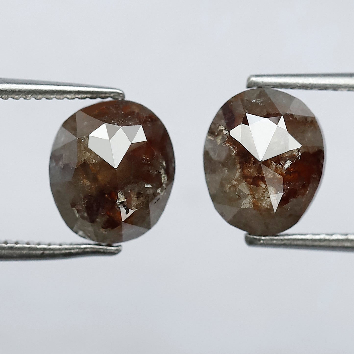 3.31 CT 8.50 MM Pair Of Oval Shape Diamond Pair of Rustic Diamond For Jewelry