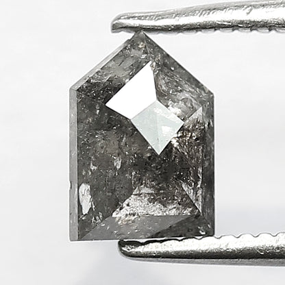 Natural 1.03 CT Bullet Cut Salt and Pepper Diamond – Gray Black Loose Diamond for Rings & Custom Jewelry