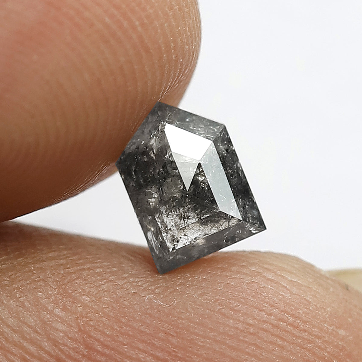 Natural 1.03 CT Bullet Cut Salt and Pepper Diamond – Gray Black Loose Diamond for Rings & Custom Jewelry