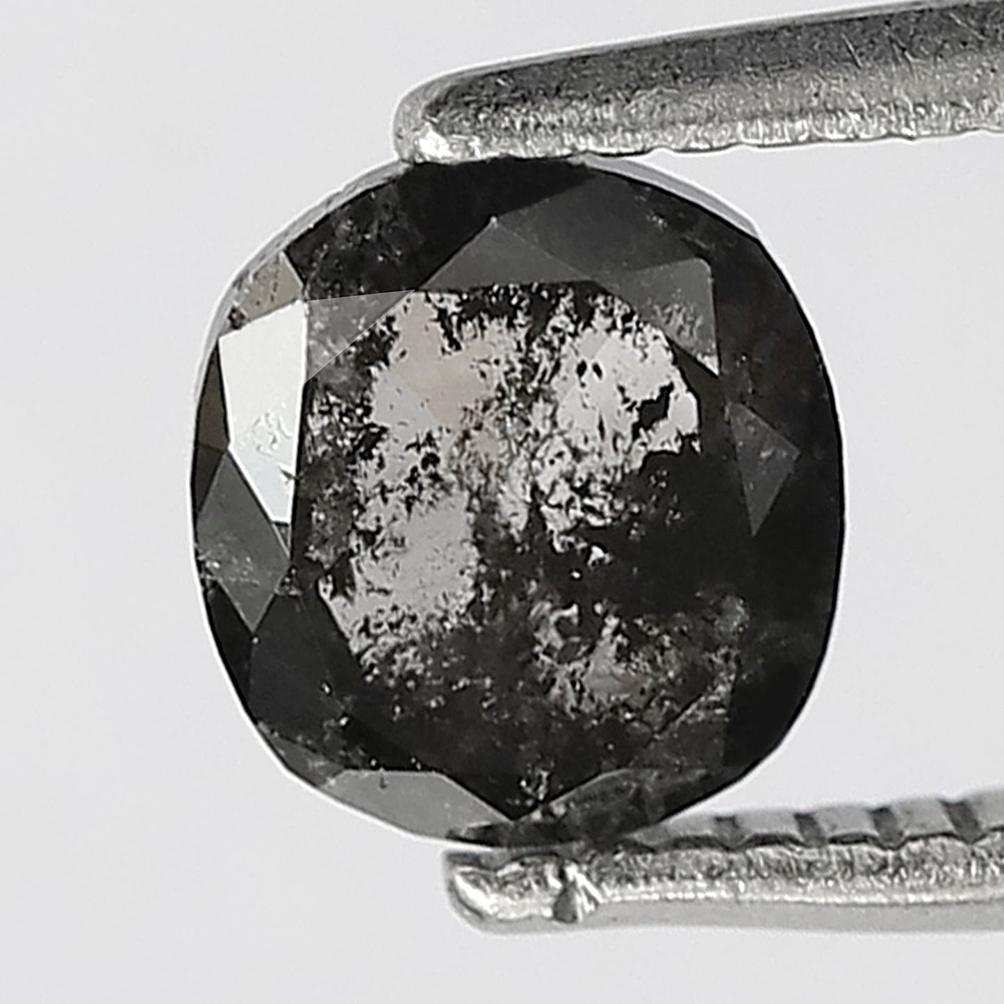 0.79 CT Oval cut Salt and Pepper Diamond, Natural Gray Black Loose Earth Mined Diamond For Bridal Ring