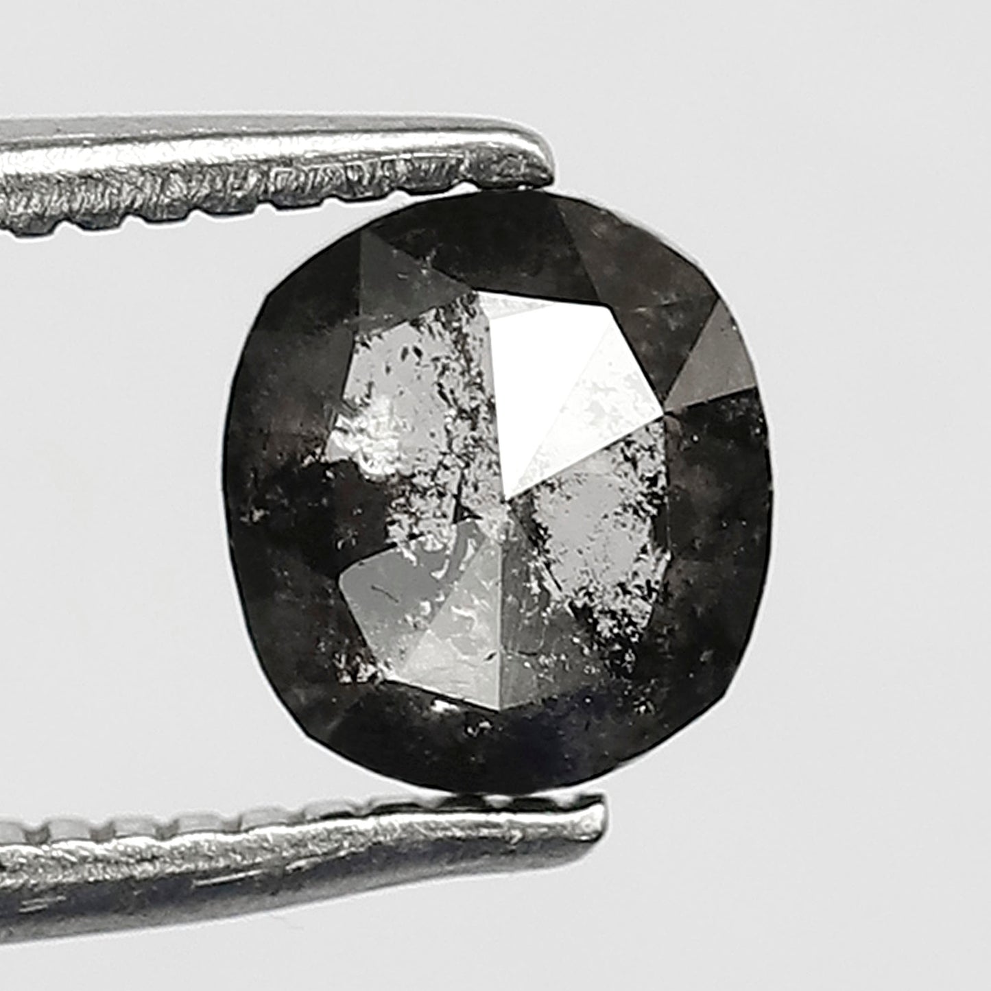 0.79 CT Oval cut Salt and Pepper Diamond, Natural Gray Black Loose Earth Mined Diamond For Bridal Ring