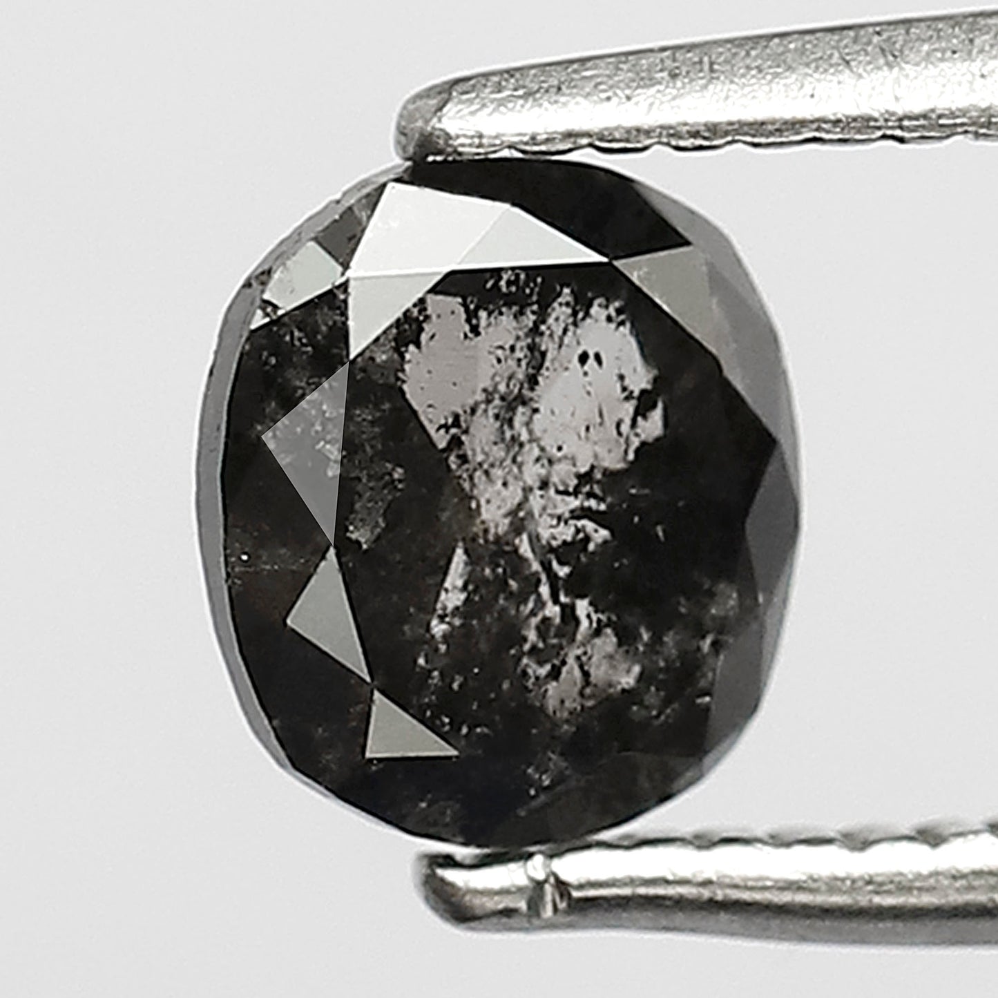 0.79 CT Oval cut Salt and Pepper Diamond, Natural Gray Black Loose Earth Mined Diamond For Bridal Ring