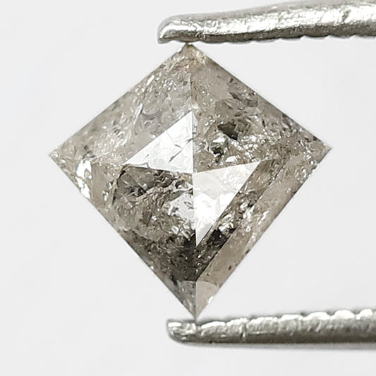 0.81 CT Kite Shape Diamond 6.9 MM Loose Natural Grey Black Color Diamond Earth Mined Salt and Pepper Diamond Custom Design Jewelry
