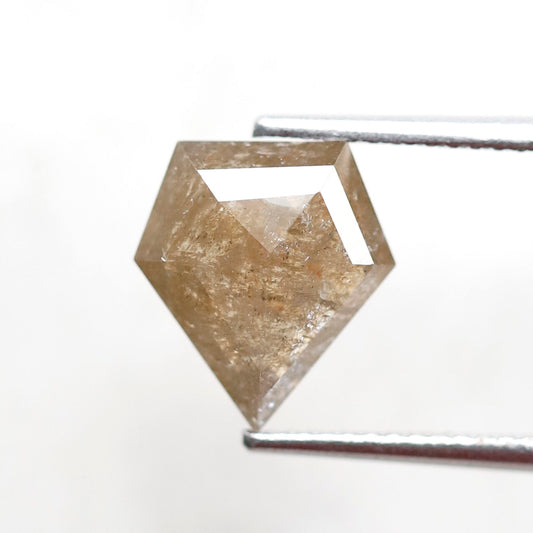 2.66 CT Geometric cut Salt and Pepper Diamond, Natural Yellowish Gray Conflict Free Earth Mined Diamond