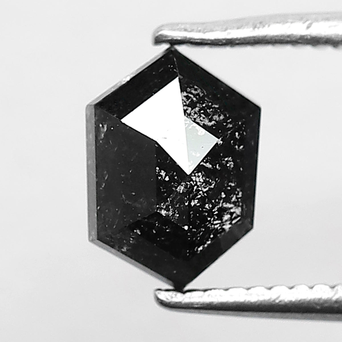 1.00 CT Hexagon Salt and Pepper Diamond, Natural Blackish Gray Loose Earth Mined Diamond For Engagement Ring