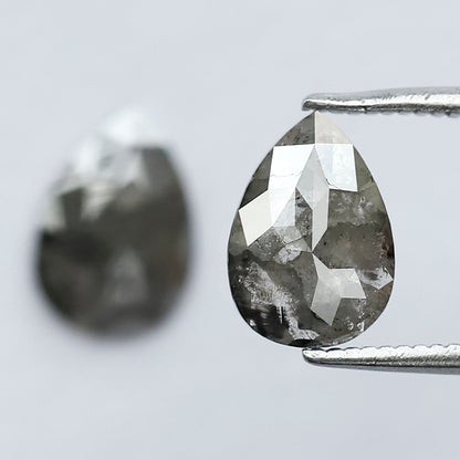 Pair Pear Shape Diamond 1.89 CT 9 MM Rustic Loose Natural Diamond For Jewelry