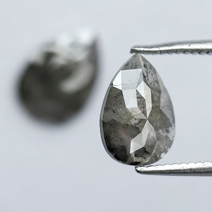 Pair Pear Shape Diamond 1.89 CT 9 MM Rustic Loose Natural Diamond For Jewelry