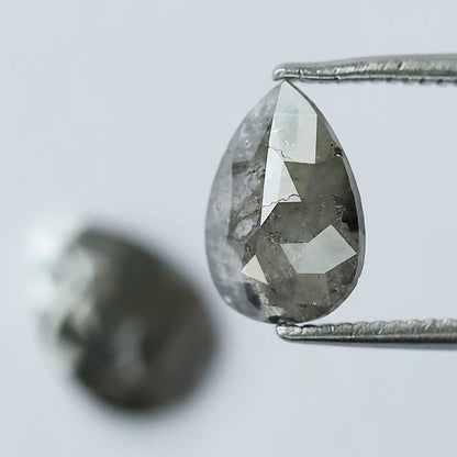 Pair Pear Shape Diamond 1.89 CT 9 MM Rustic Loose Natural Diamond For Jewelry