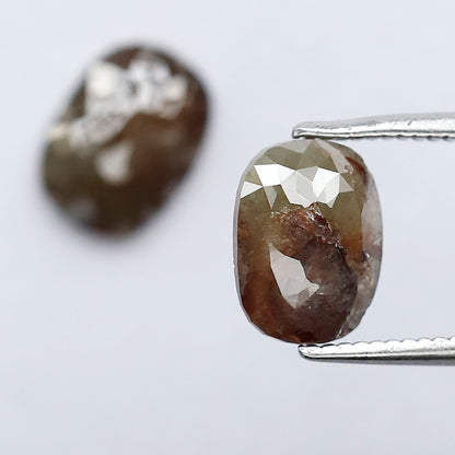 2.27 CT 8 MM Oval Shape Diamond Loose Natural Red Color Opaque Diamond For Jewelry