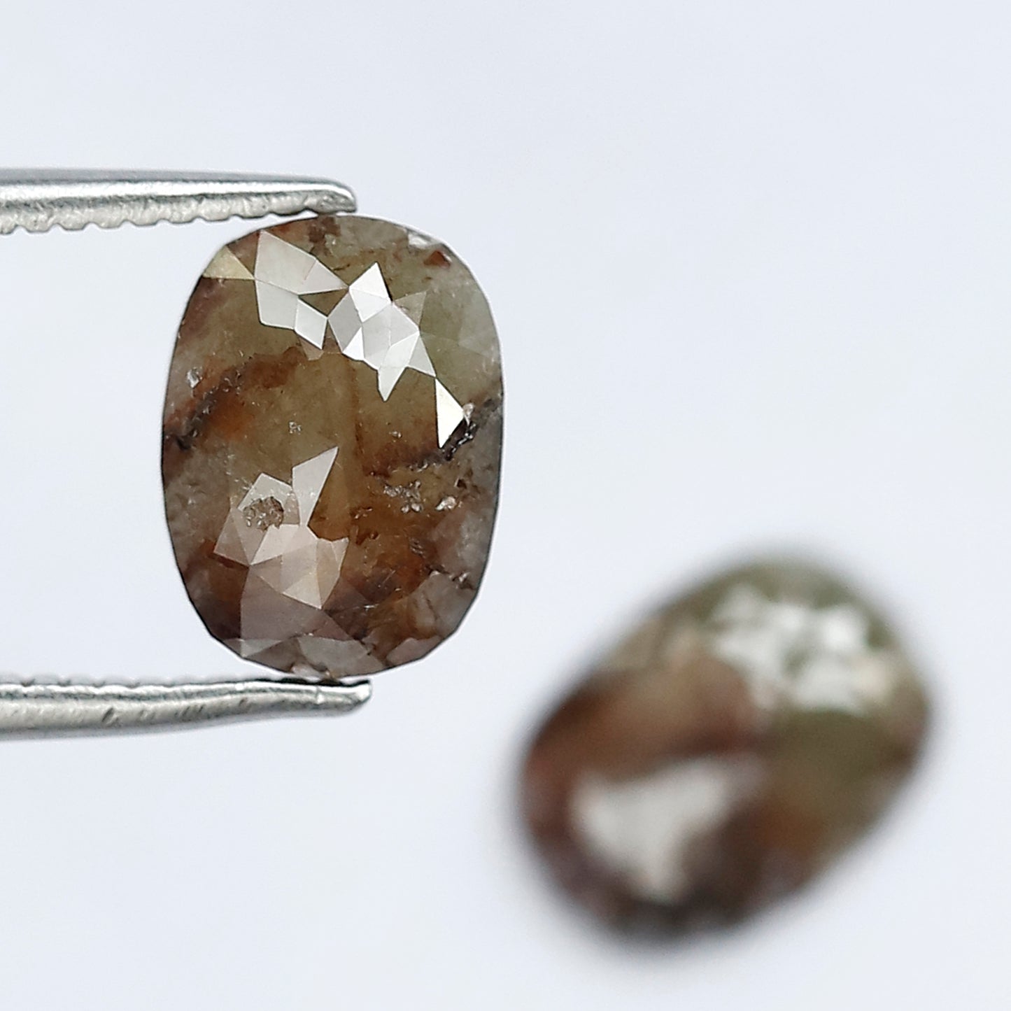 2.27 CT 8 MM Oval Shape Diamond Loose Natural Red Color Opaque Diamond For Jewelry