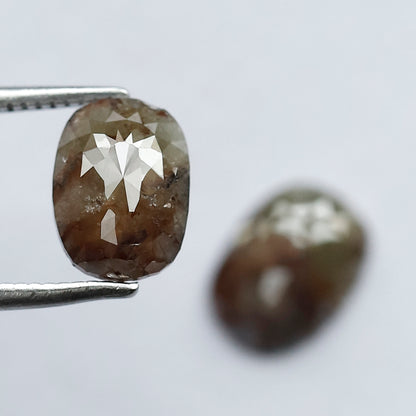 2.27 CT 8 MM Oval Shape Diamond Loose Natural Red Color Opaque Diamond For Jewelry