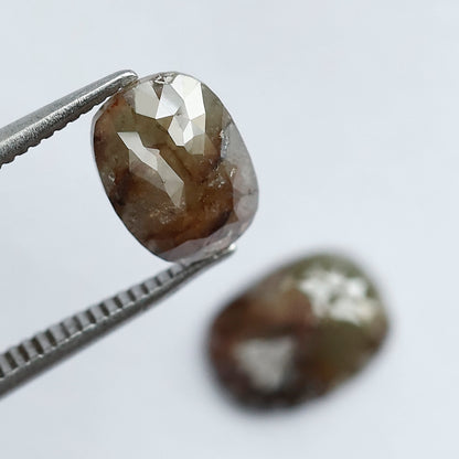 2.27 CT 8 MM Oval Shape Diamond Loose Natural Red Color Opaque Diamond For Jewelry
