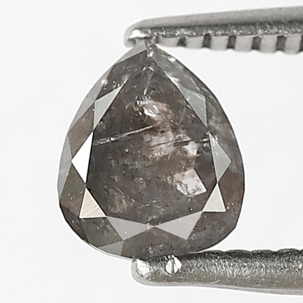Natural 0.63 Carat Pear Cut Gray Black Salt & Pepper Diamond | 5.70 MM Loose Ethical Stone