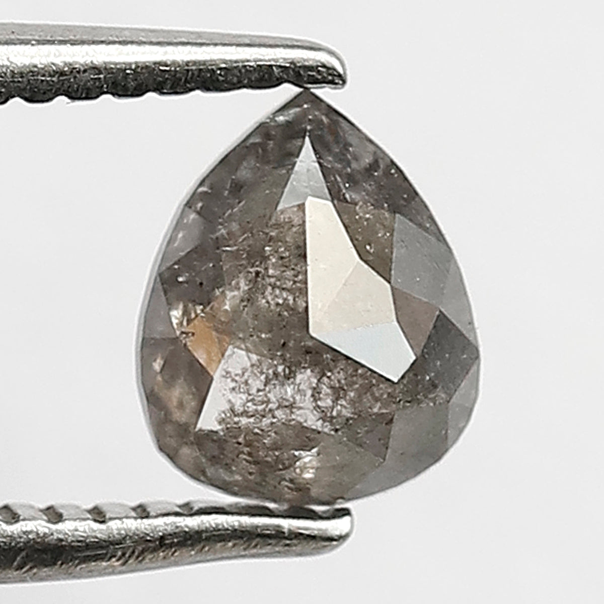 Natural 0.63 Carat Pear Cut Gray Black Salt & Pepper Diamond | 5.70 MM Loose Ethical Stone
