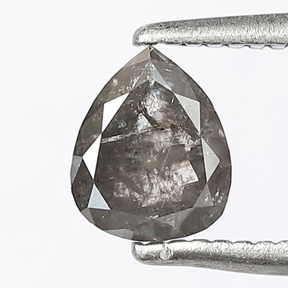 Natural 0.63 Carat Pear Cut Gray Black Salt & Pepper Diamond | 5.70 MM Loose Ethical Stone