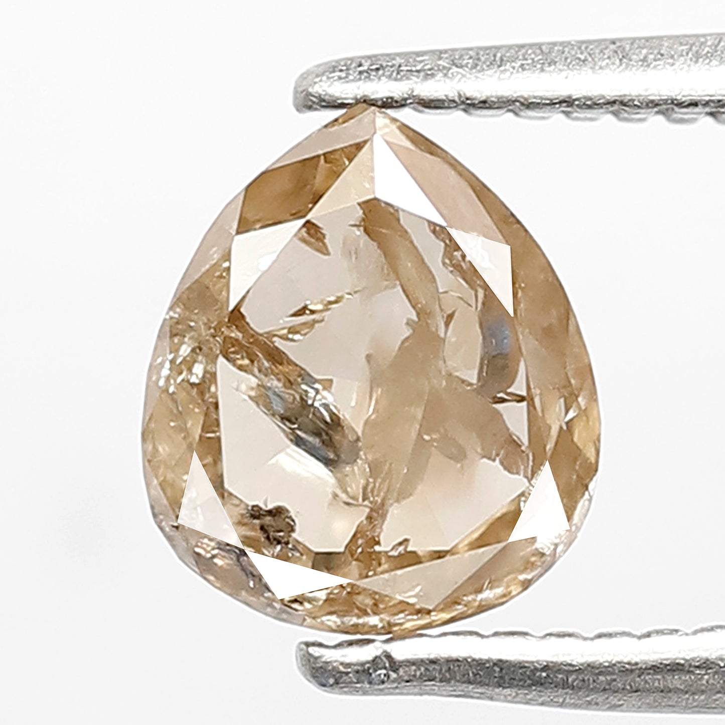 0.94 CT Pear Shape Diamond Loose Natural 6.7 MM Fancy Brown Color Diamond Ethically Sourced Salt and Pepper Rustic Diamond