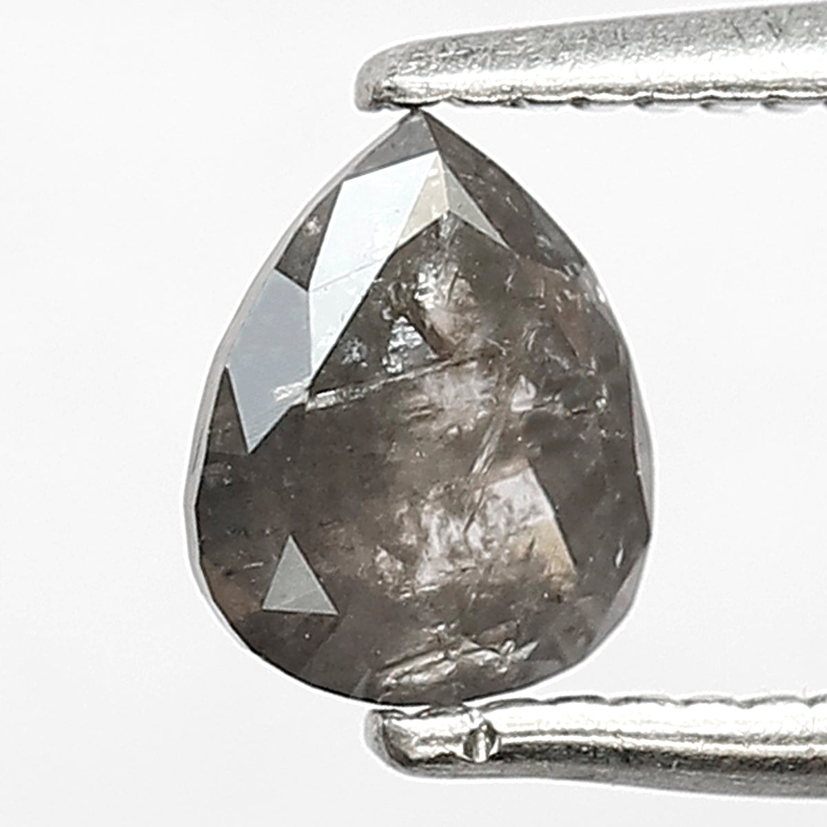 Natural 0.63 Carat Pear Cut Gray Black Salt & Pepper Diamond | 5.70 MM Loose Ethical Stone