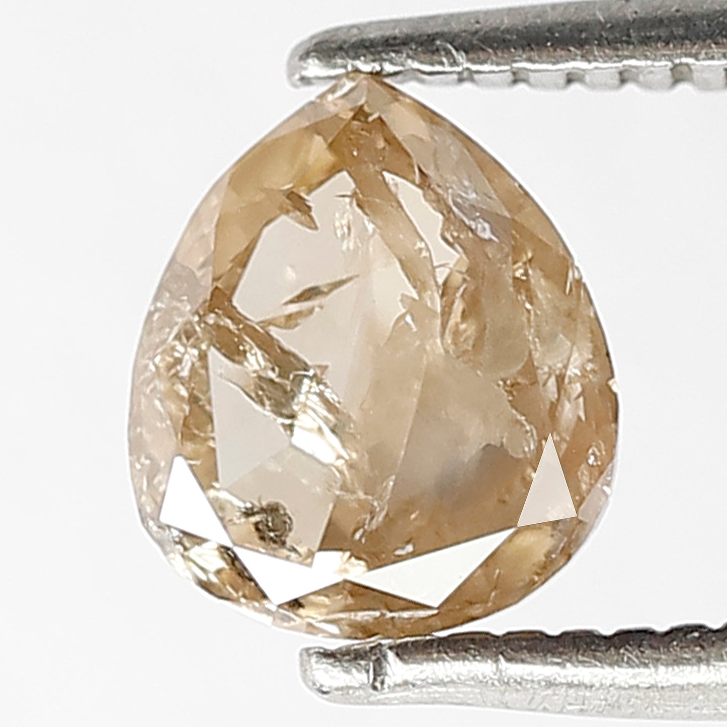 0.94 CT Pear Shape Diamond Loose Natural 6.7 MM Fancy Brown Color Diamond Ethically Sourced Salt and Pepper Rustic Diamond