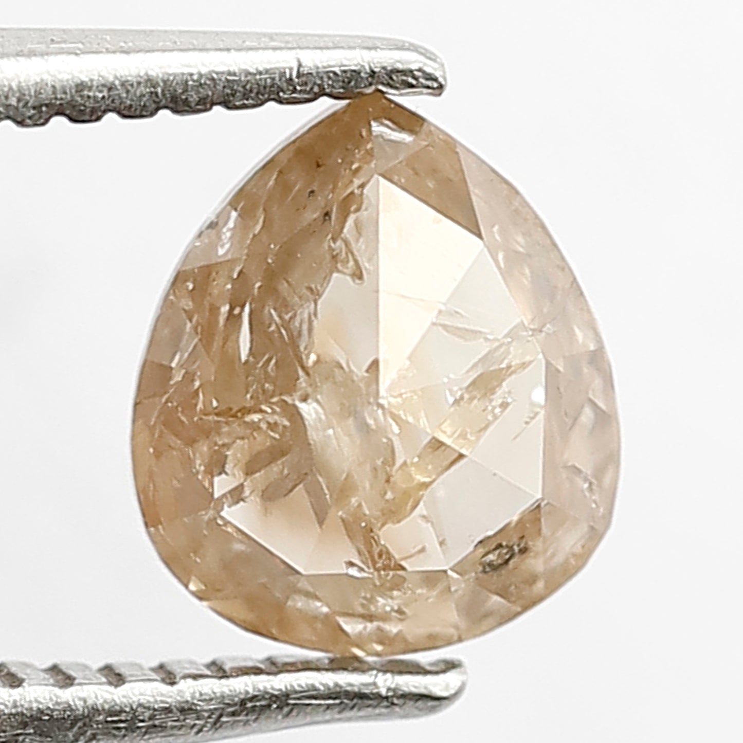 0.94 CT Pear Shape Diamond Loose Natural 6.7 MM Fancy Brown Color Diamond Ethically Sourced Salt and Pepper Rustic Diamond