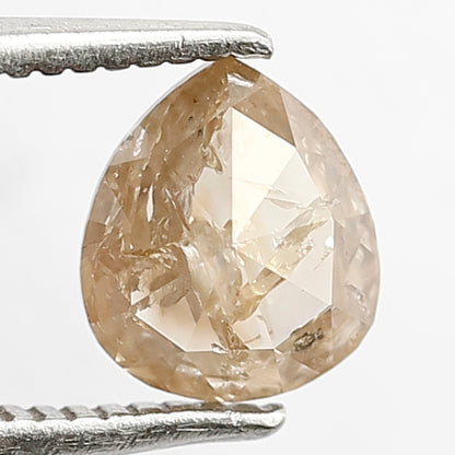 0.94 CT Pear Shape Diamond Loose Natural 6.7 MM Fancy Brown Color Diamond Ethically Sourced Salt and Pepper Rustic Diamond