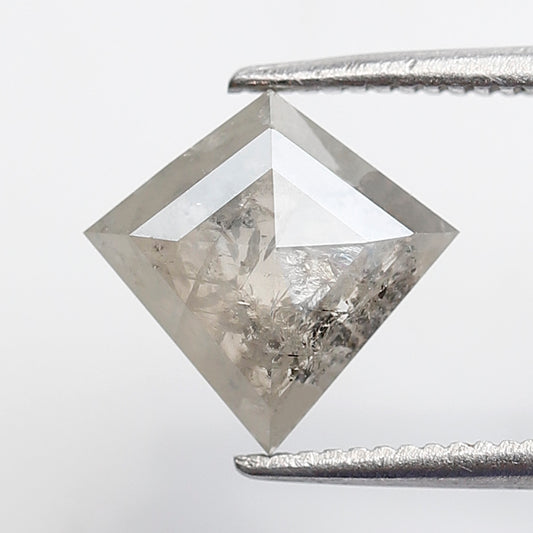 Kite Shape Salt & Pepper Diamond 1.62 Ct, Natural Gray Black Loose Diamond for Engagement or Wedding Ring Jewelry