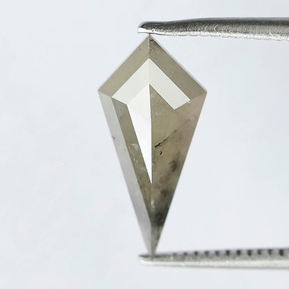 1.69 CT 13.60 MM Elongated Kite Shape Loose Natural Diamond Grey Black Color Diamond For Engagement Ring