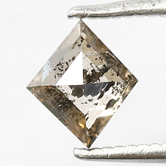7 MM Long Kite Shape Diamond Loose Natural Fancy Brownish Black Color Diamond 0.70 CT Earth Mined Rustic Salt and Pepper Diamond