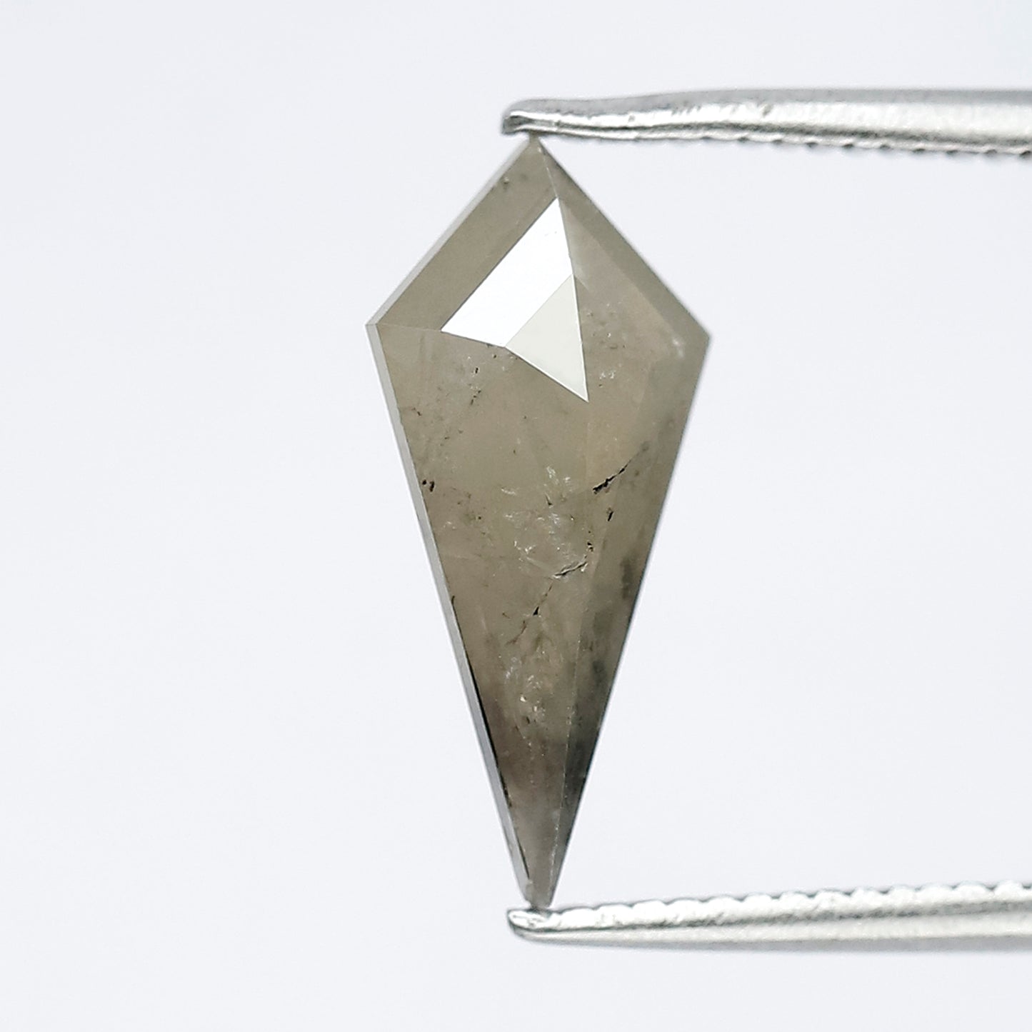 1.69 CT 13.60 MM Elongated Kite Shape Loose Natural Diamond Grey Black Color Diamond For Engagement Ring