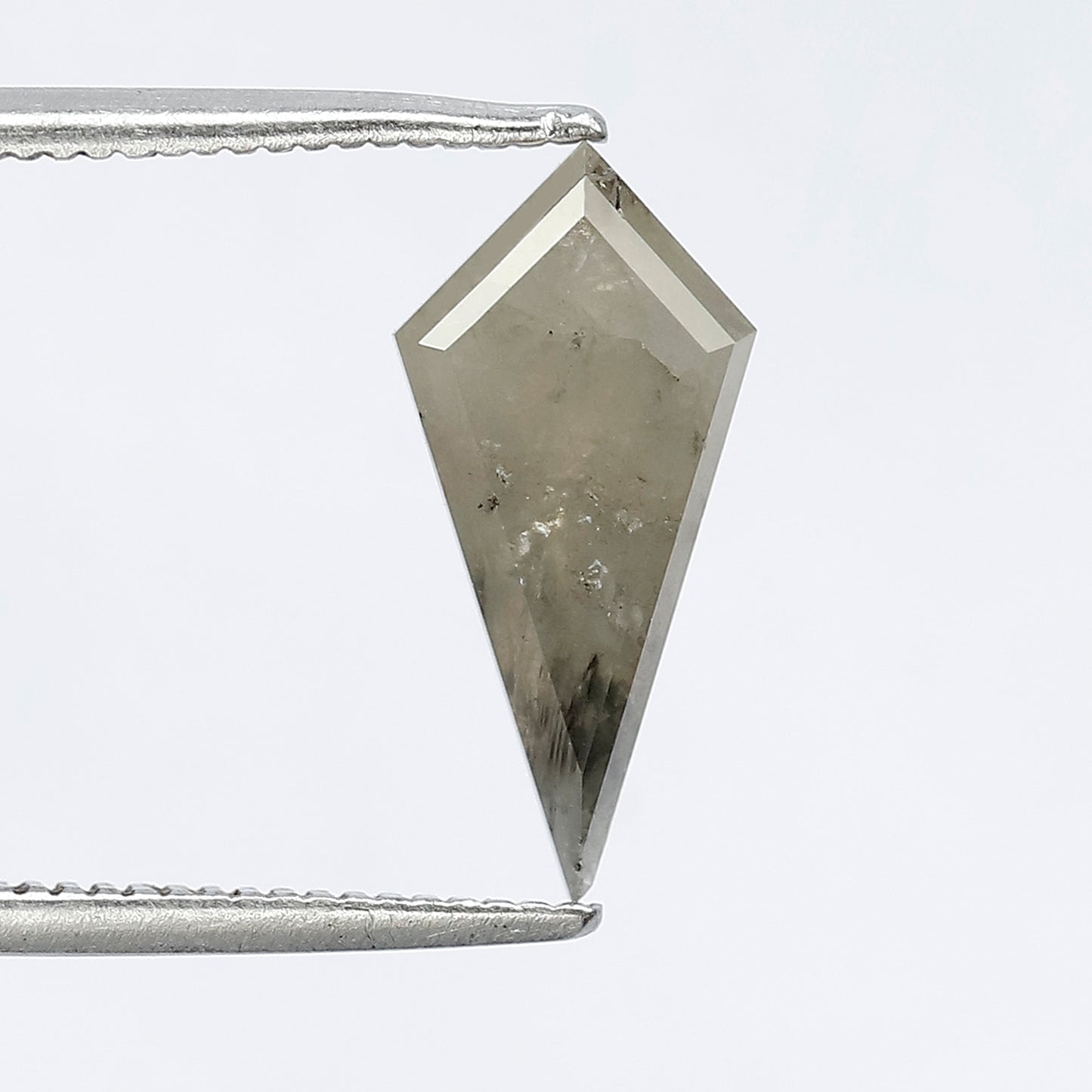 1.69 CT 13.60 MM Elongated Kite Shape Loose Natural Diamond Grey Black Color Diamond For Engagement Ring