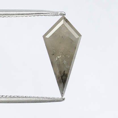 1.69 CT 13.60 MM Elongated Kite Shape Loose Natural Diamond Grey Black Color Diamond For Engagement Ring
