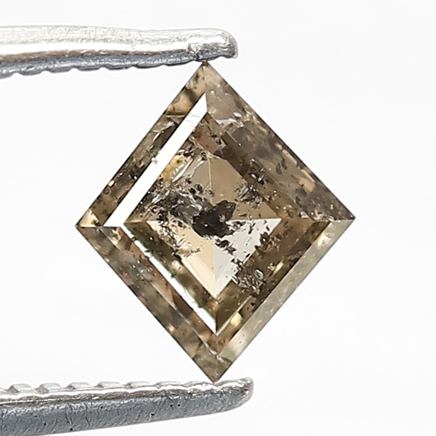 7 MM Long Kite Shape Diamond Loose Natural Fancy Brownish Black Color Diamond 0.70 CT Earth Mined Rustic Salt and Pepper Diamond